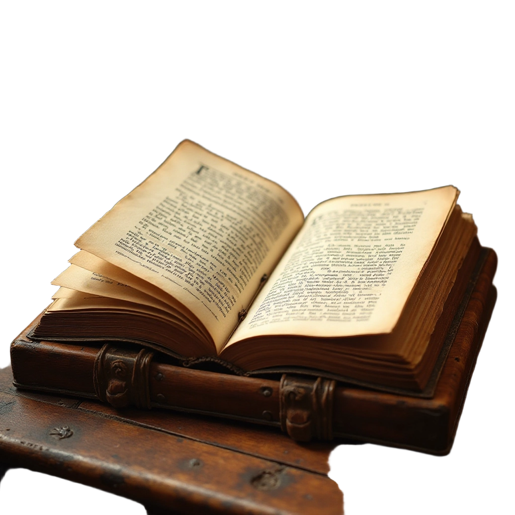 Ancient Book on Wooden Stand